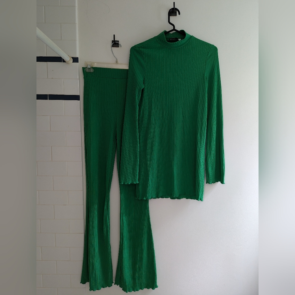 ASOS Green Ribbed Set